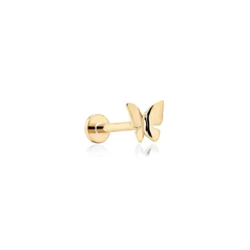 14K Gold Single Mini Butterfly Stud