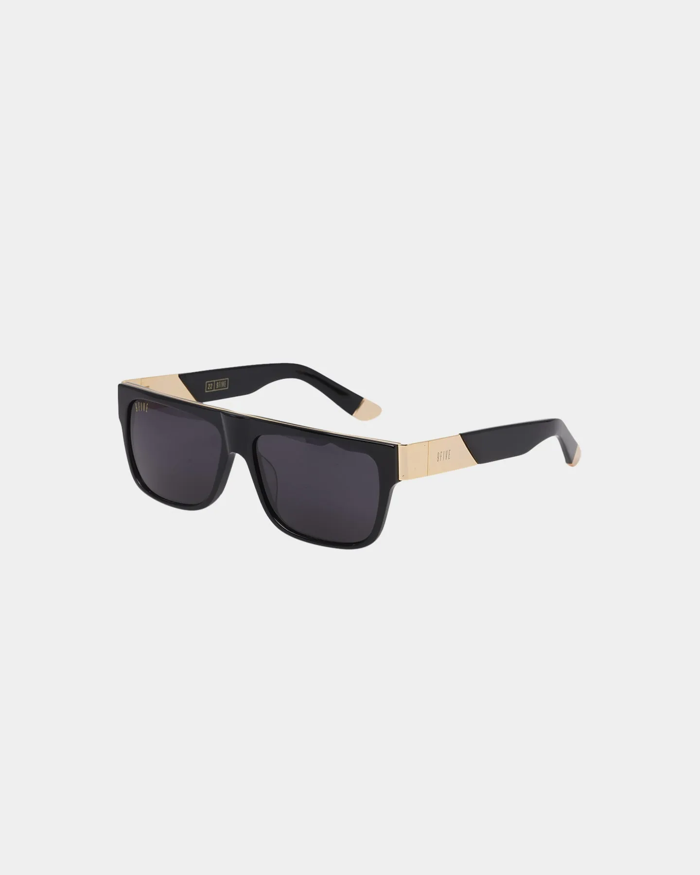 Elegant Black Sunglasses with Gold Accents