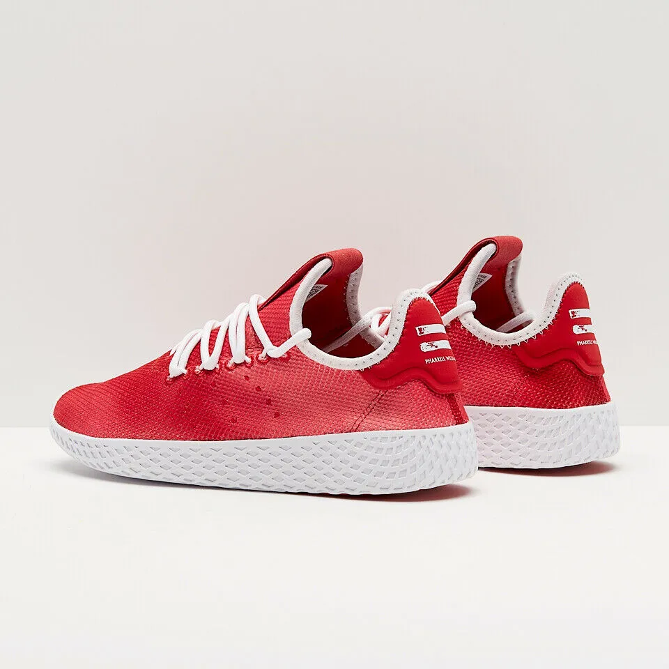 Adidas Pharrell Williams Tennis CQ2301 Unisex Kids Red/White Sneaker Shoes BS142