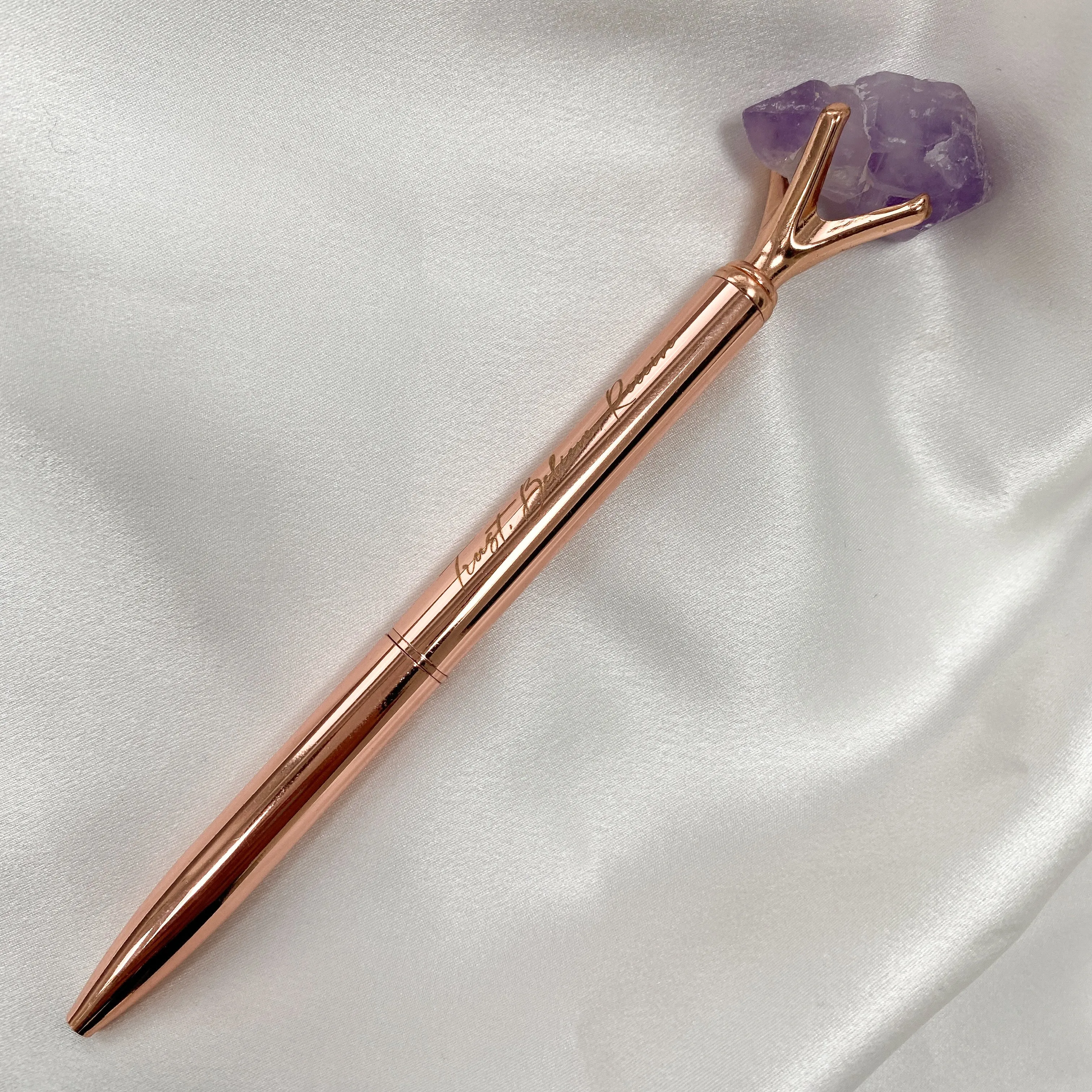 Amethyst Crystal Pen (Gold/ Silver/ Rose Gold)