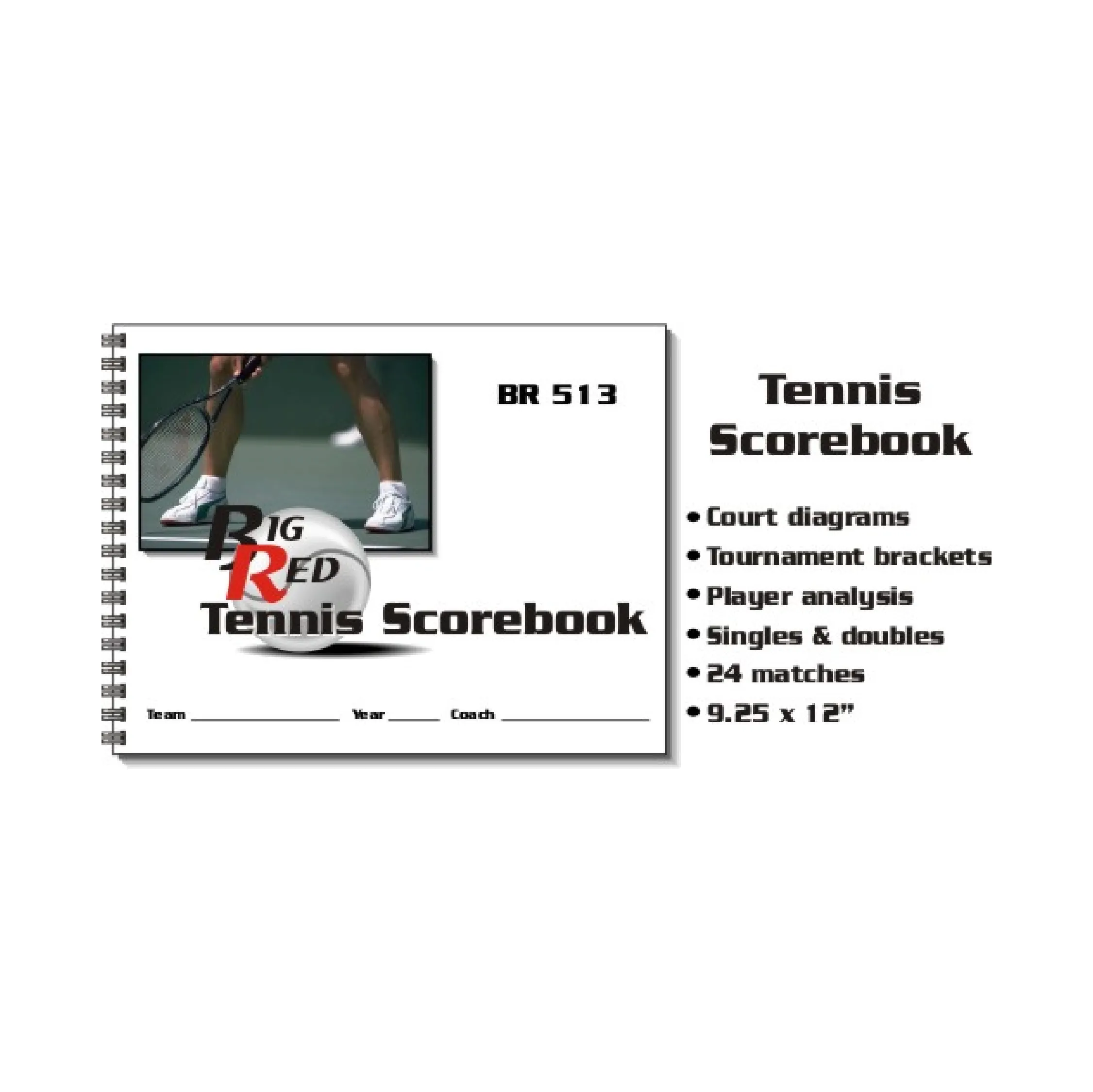 Big Red Tennis Scorebook