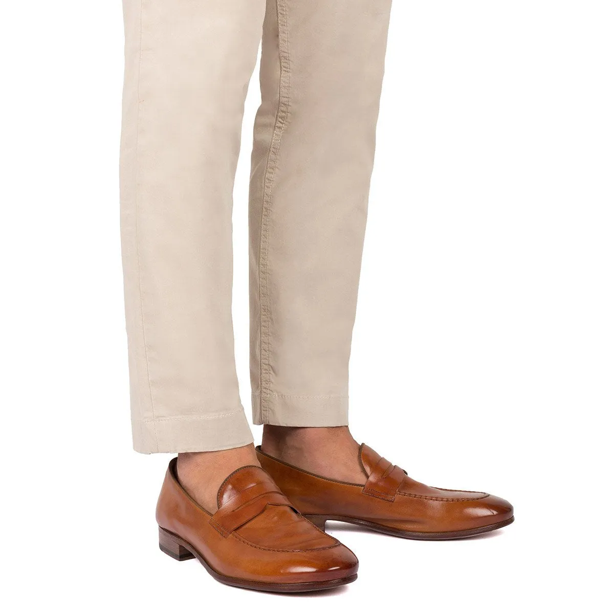 BRIAN 61011<br>Tan horse loafers