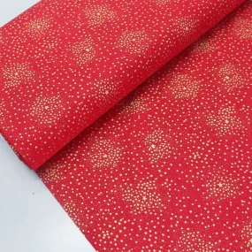 Christmas Cotton Red - Starry Starry Swirl