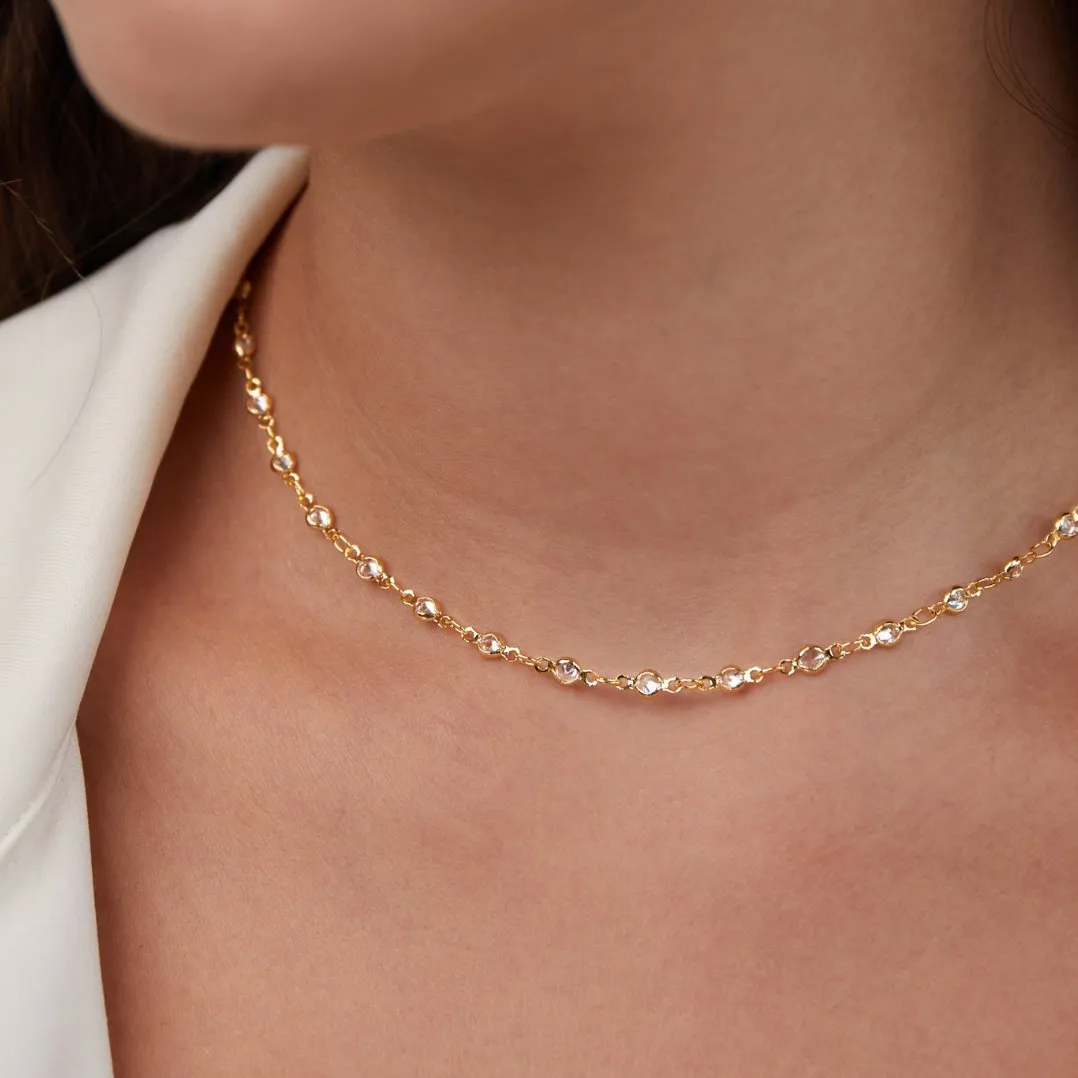 Clara Crystal Chain Necklace