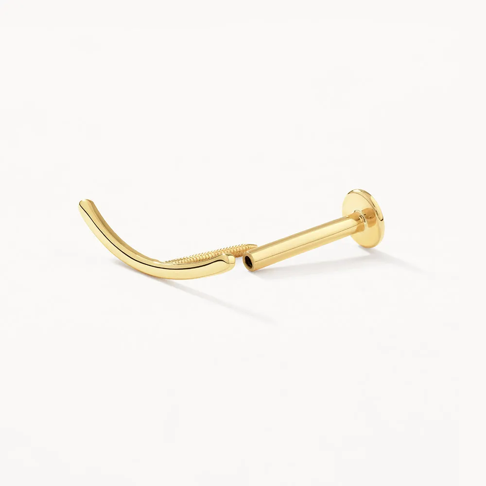 Climber Helix Single Stud Earring in 10k Gold