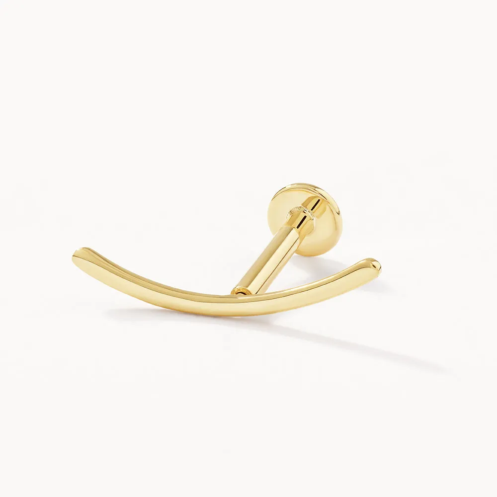 Climber Helix Single Stud Earring in 10k Gold