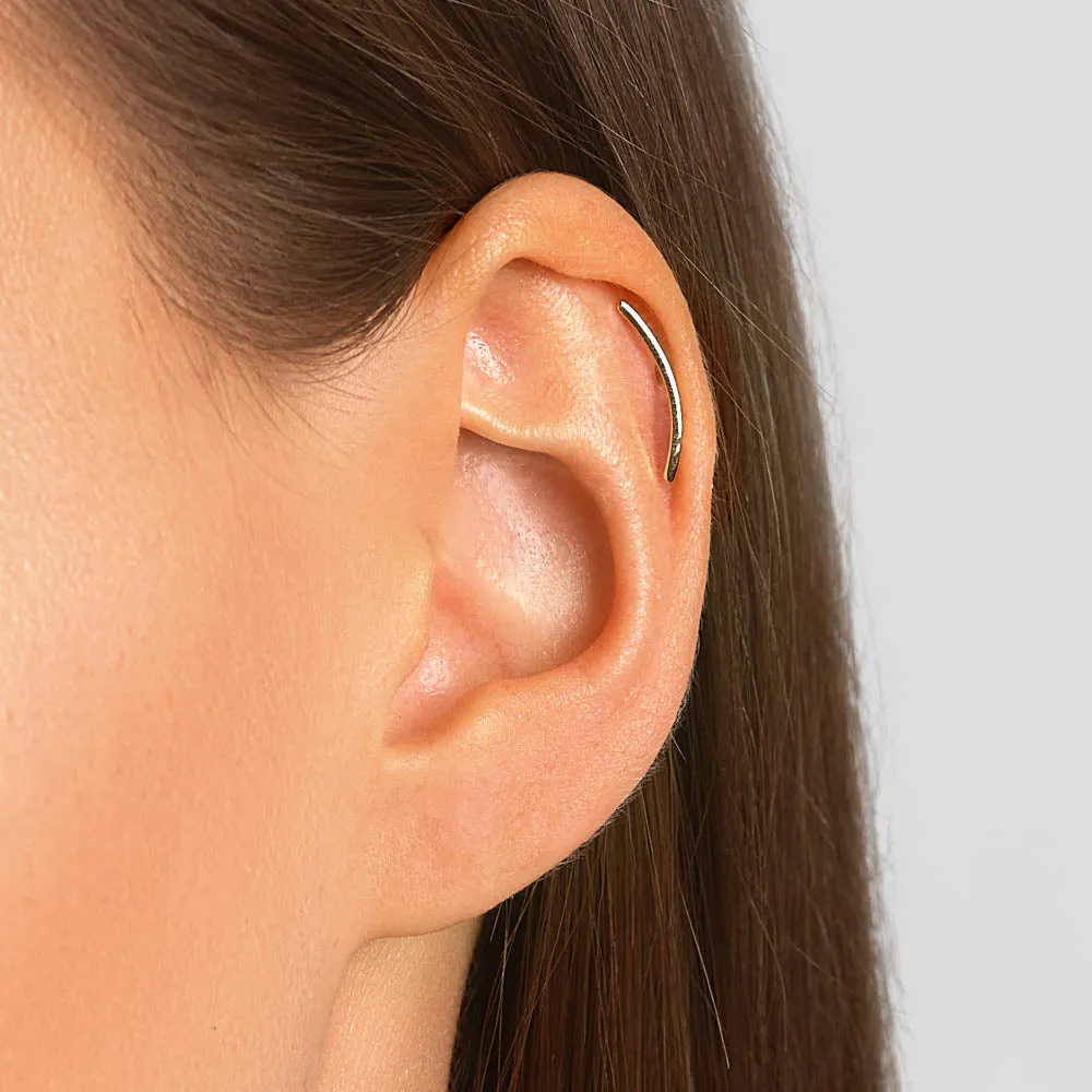 Climber Helix Single Stud Earring in 10k Gold