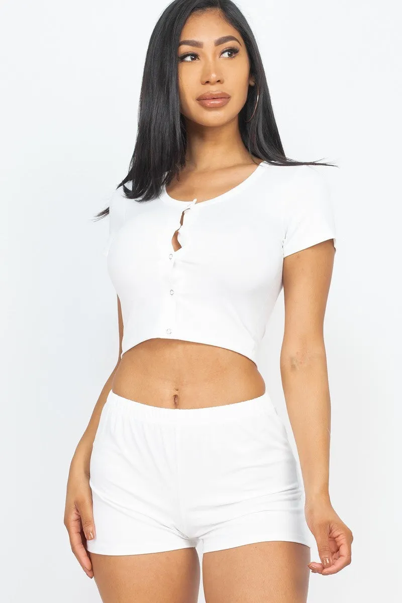 Cropped Top & Mini Short Set