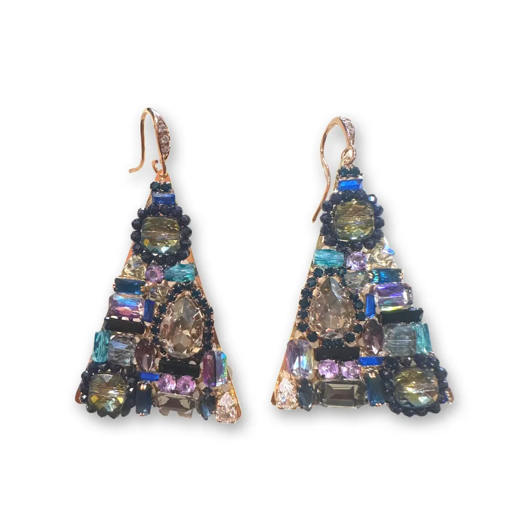 Crystie Triangle Statement Earrings