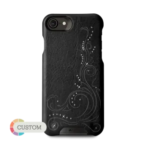 Customizable Grip Crystal - iPhone SE leather case with Swarovski crystals