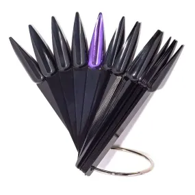 Display Key Ring - Stiletto Tips 50ct Black