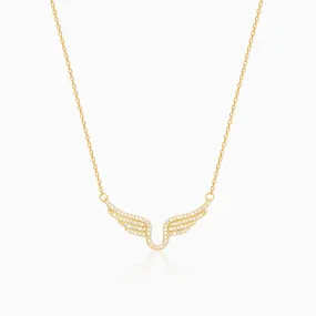 Golden Studded Fluttering Necklace