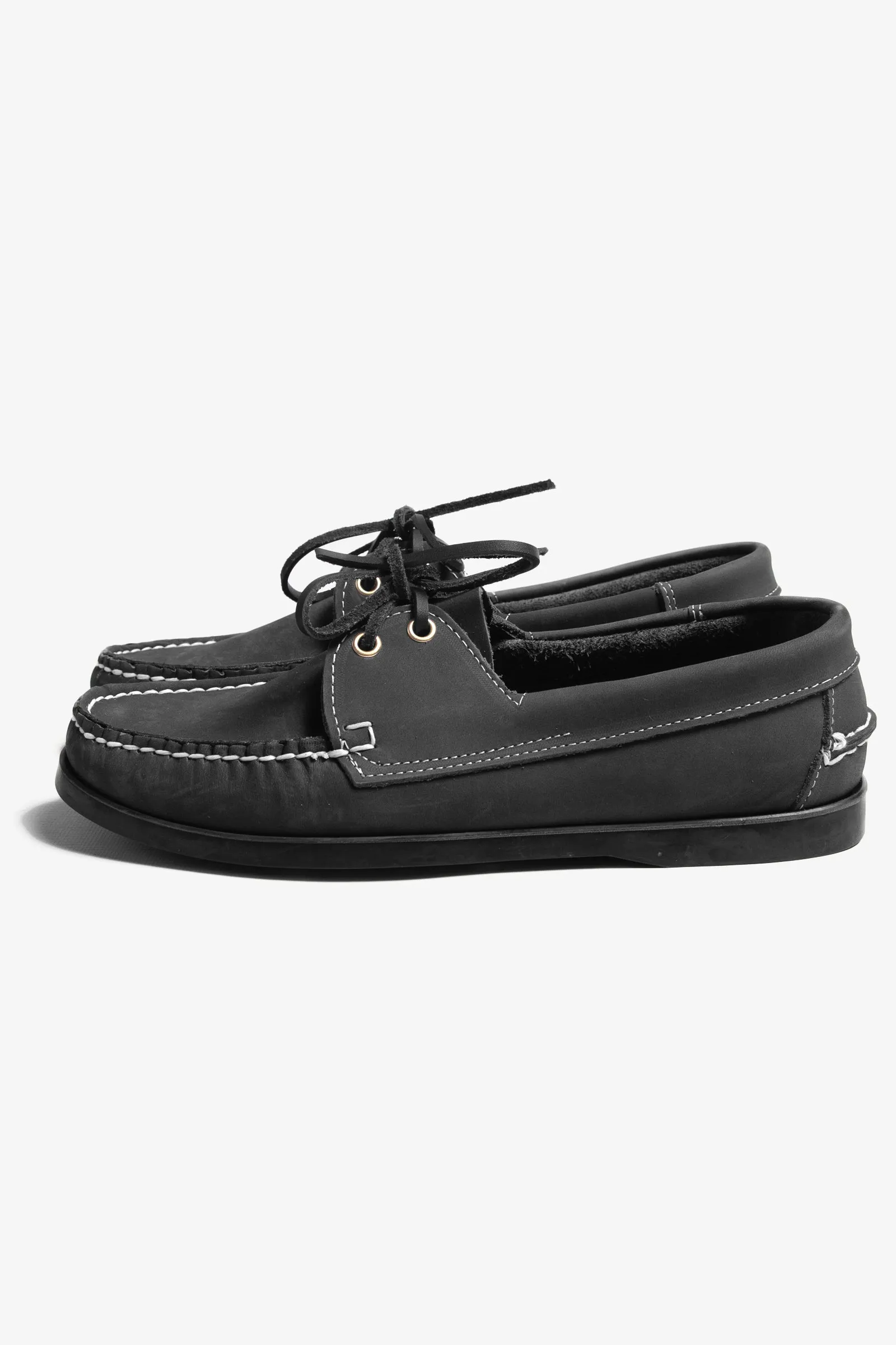 Goodcamp Mens Black Deck Loafer Shoes