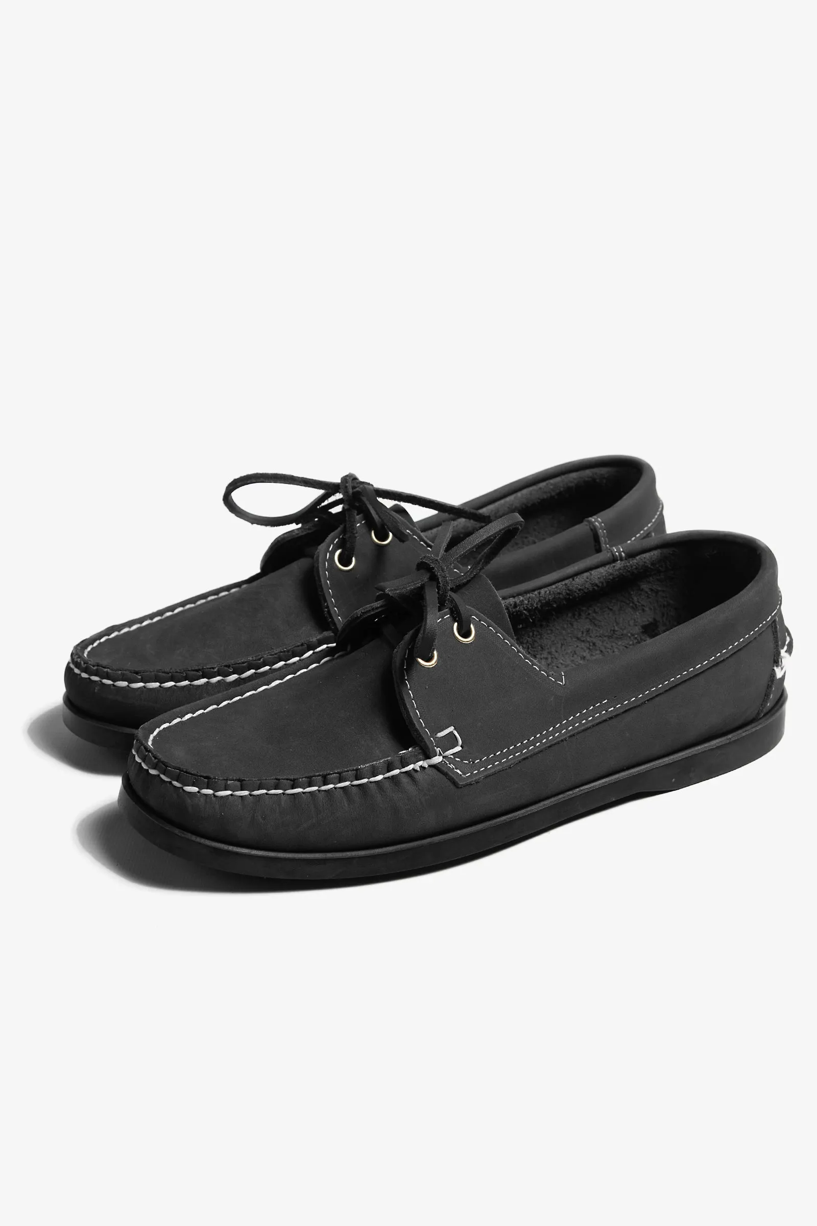 Goodcamp Mens Black Deck Loafer Shoes