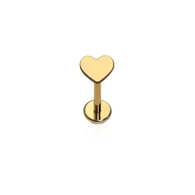 Heart Flat Back Stud