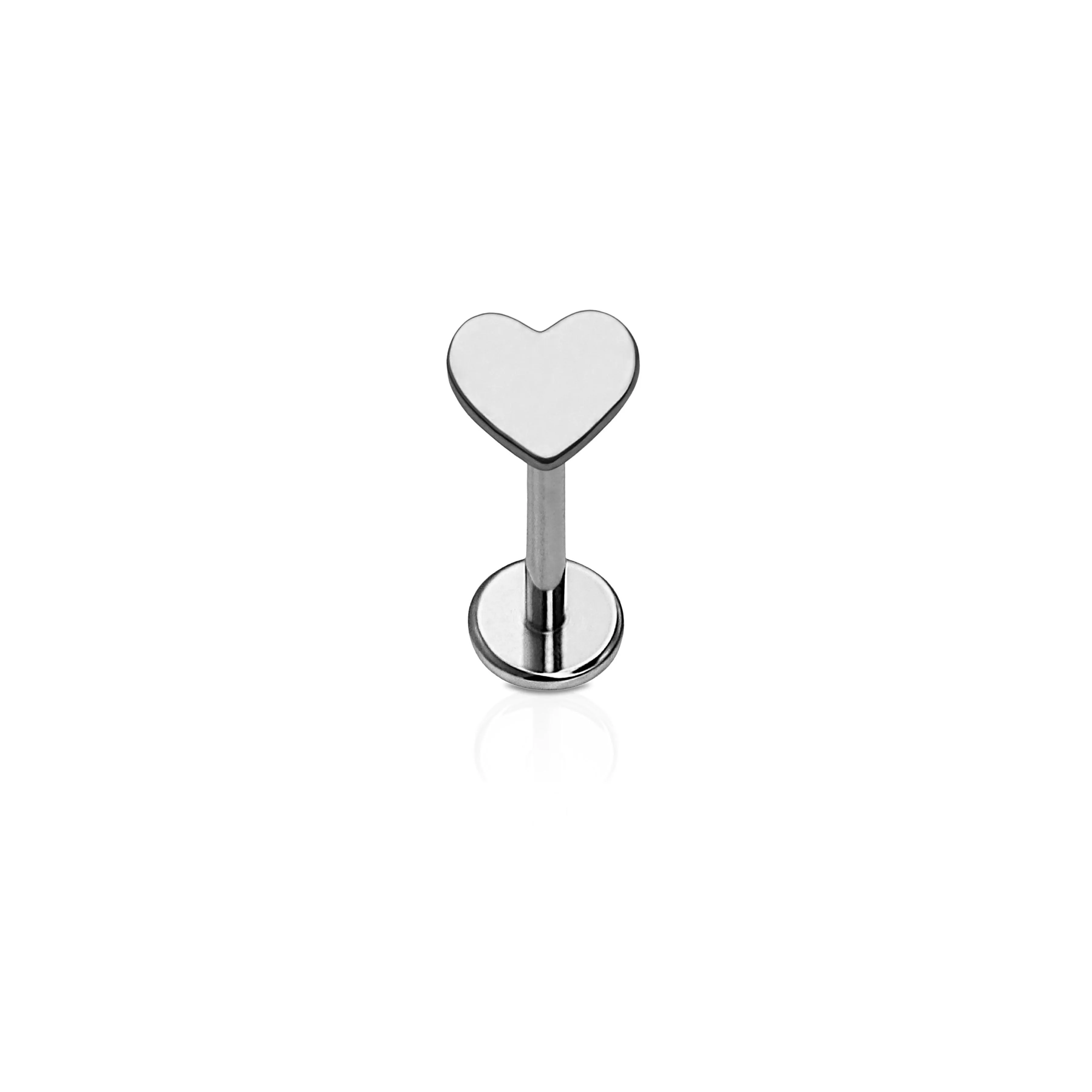 Heart Flat Back Stud