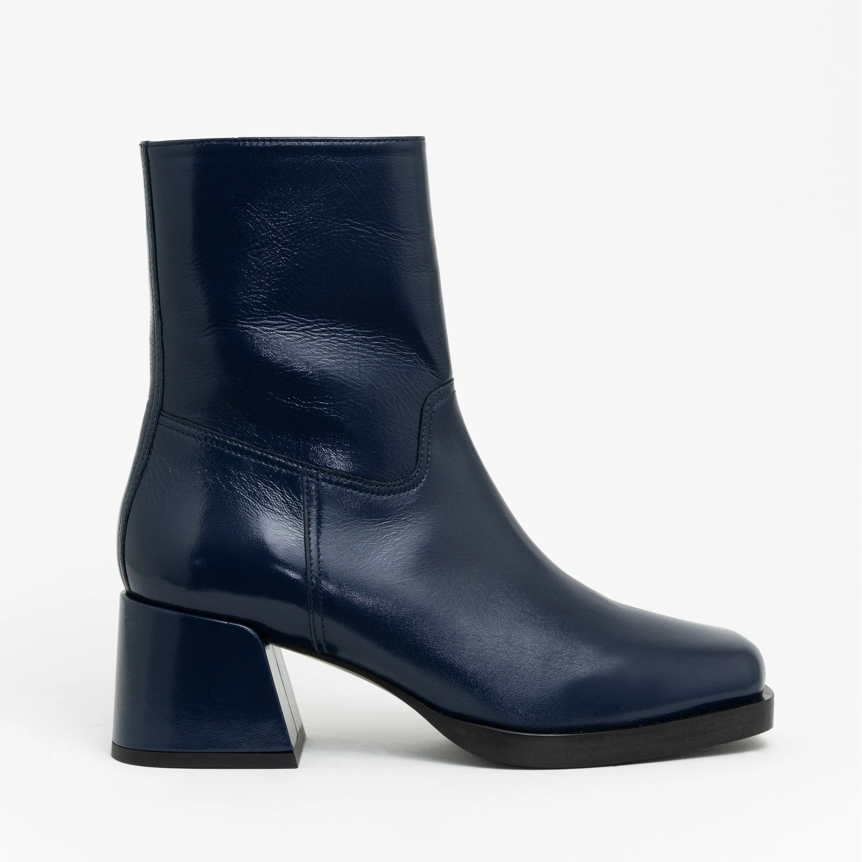 Joan Boot Navy Patent