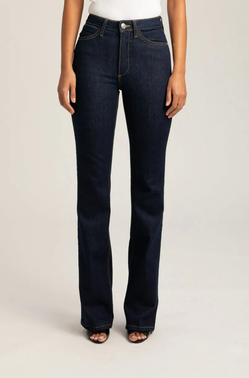 Joan Indigo Micro Flare Denim