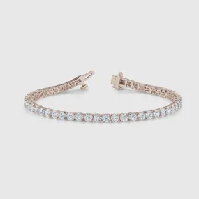 Lab Diamond Tennis Bracelet 14K Rose Gold