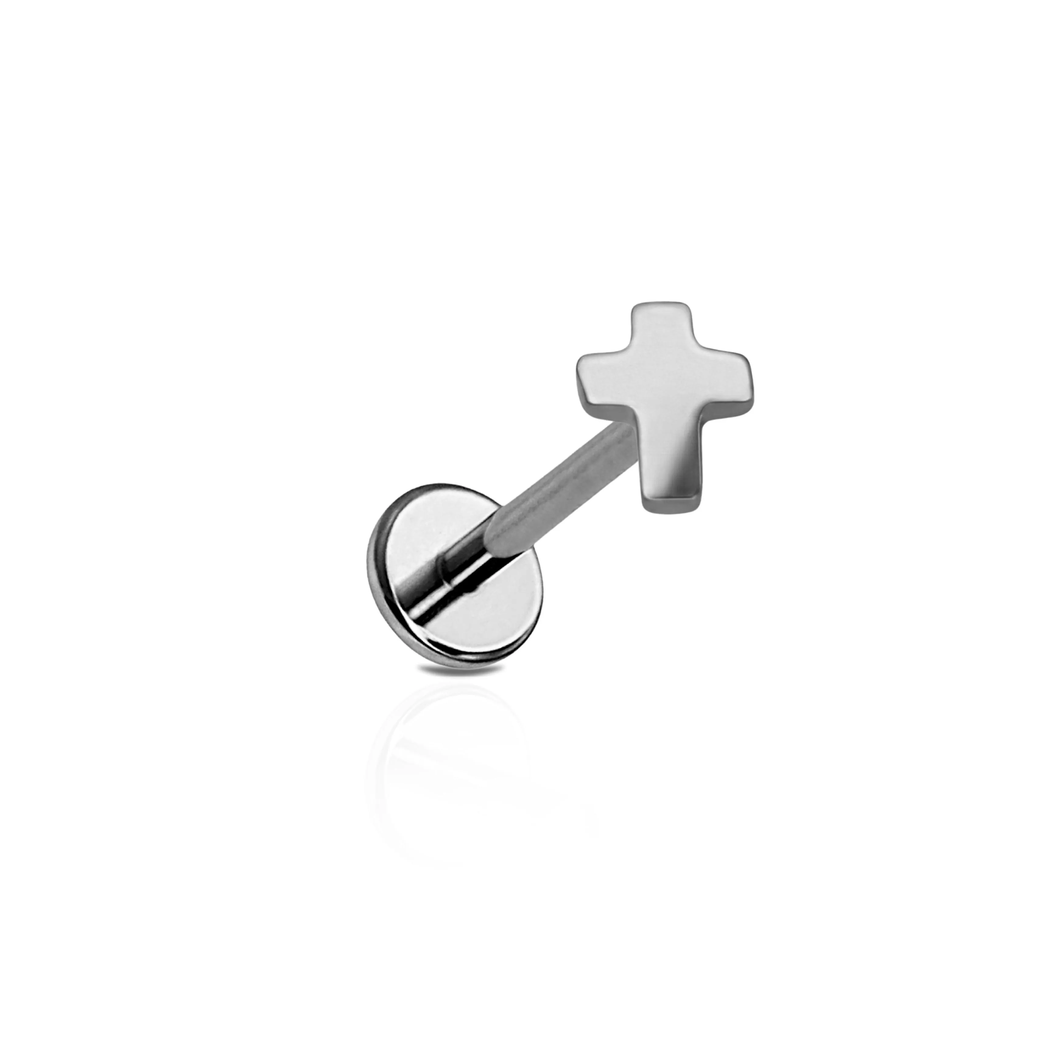 Mini Cross Flat Back Stud