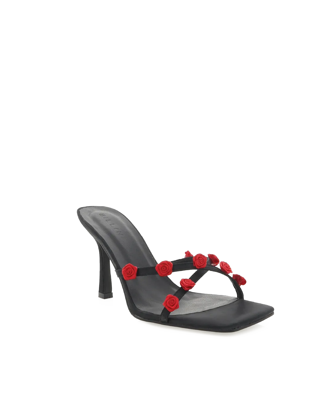 SHILAH - BLACK SATIN-CHILLI RED