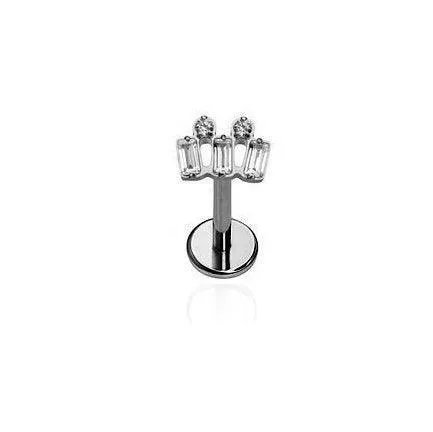 Trinity Zirconia Flat Back Stud