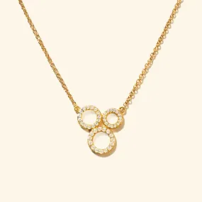 Triple Crystal Circle Necklace