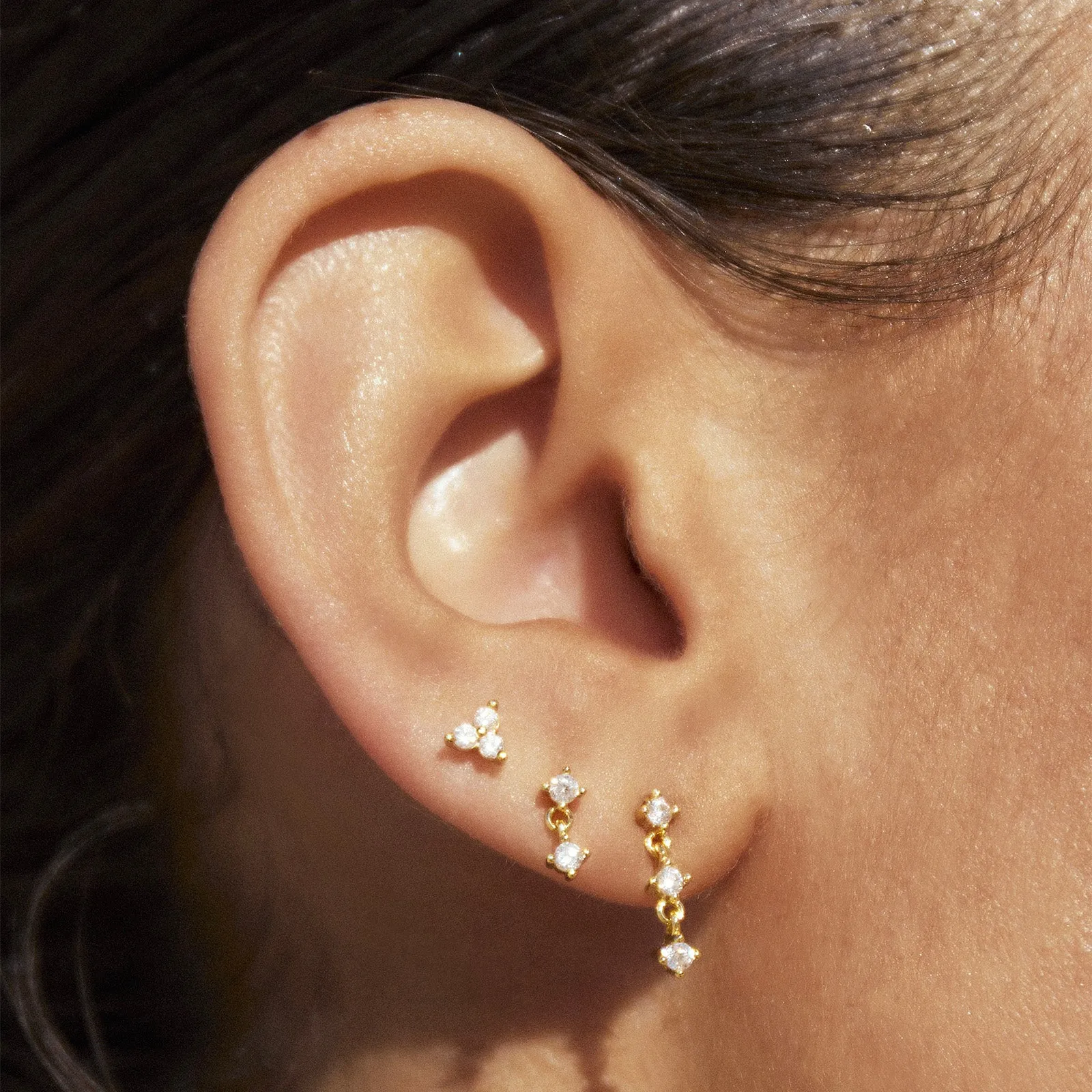 Twin Single Earring Stack