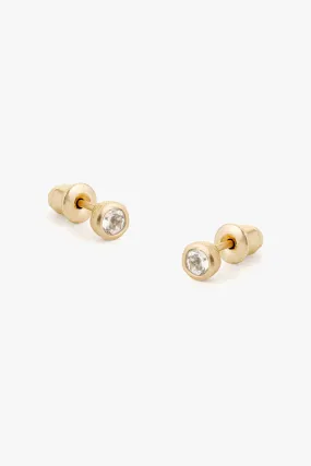 White Topaz Stud Earrings