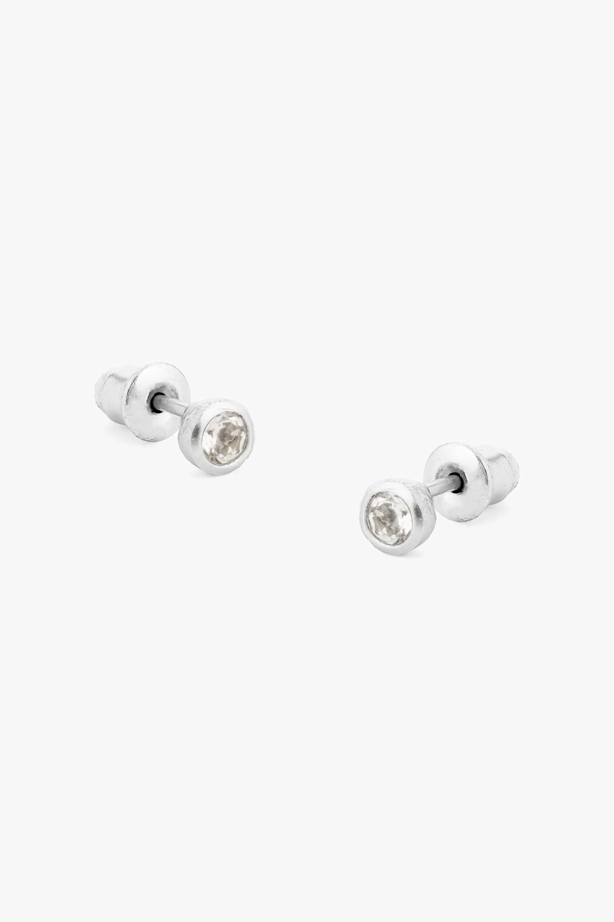 White Topaz Stud Earrings